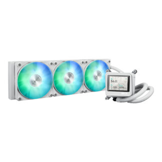 MAX Gaming LC 360 ARGB LCD All-in-one CPU Liquid Cooler - White