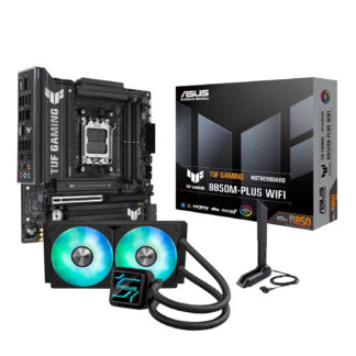 TUF Gaming B850M-PLUS WIFI and Asus Prime LC 240 ARGB Liquid CPU Cooler Bundle by Asus