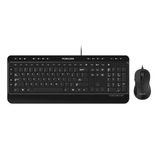 ALPHA Silent Wired Keyboard and Mouse Combo by PCBuilder