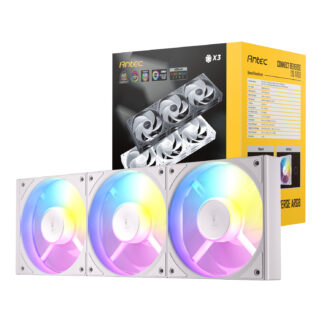 Connect 120 Reverse ARGB PWM Fan 3 Pack - White by Antec