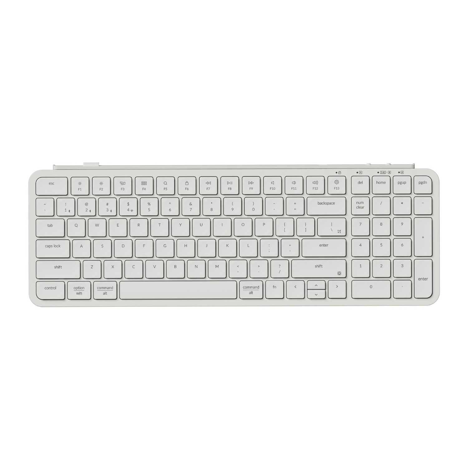 B2 Pro Ultra-Slim 96% Wireless Keyboard - Ivory White by Keychron
