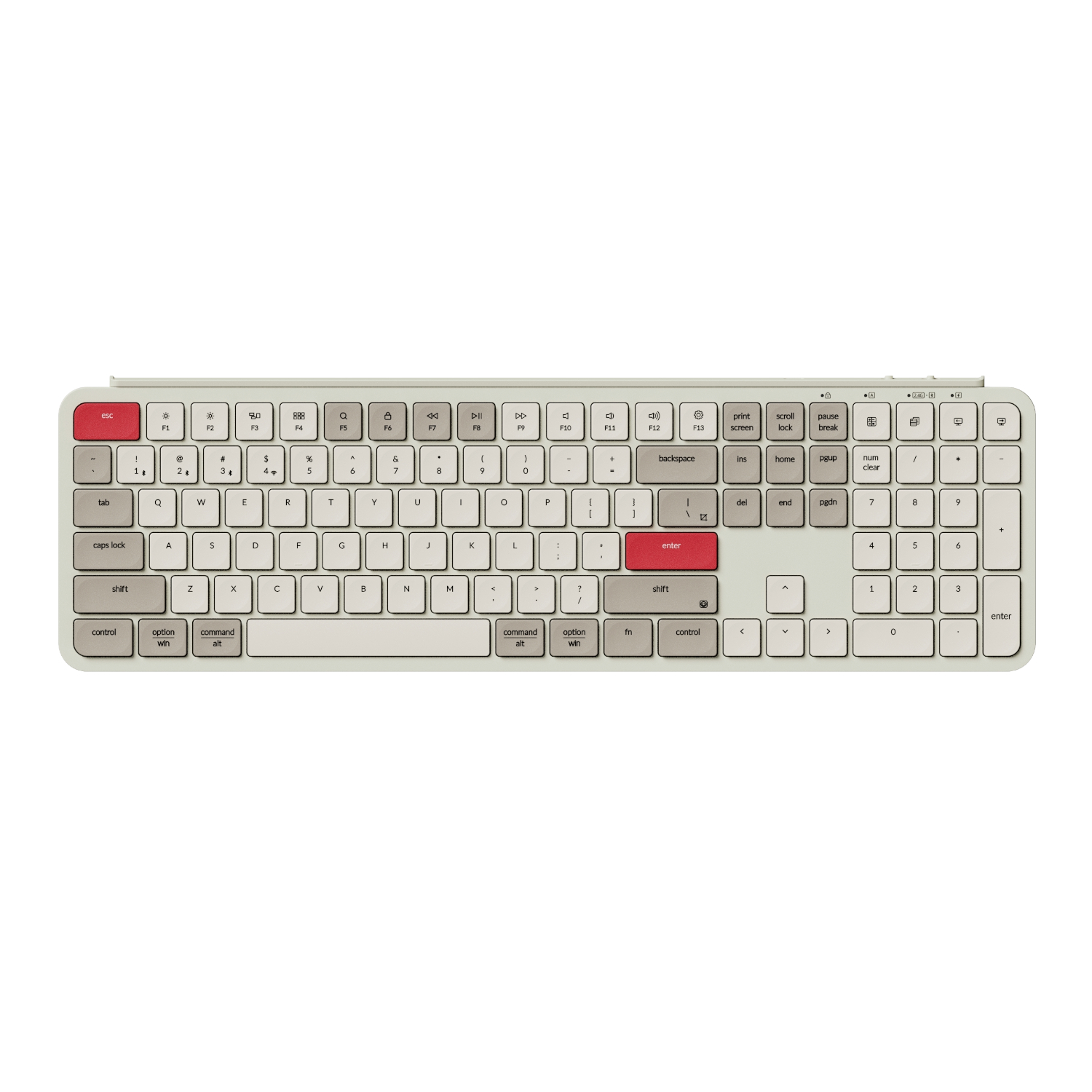 B6 Pro Ultra-Slim 100% Wireless Keyboard - Retro Red by Keychron