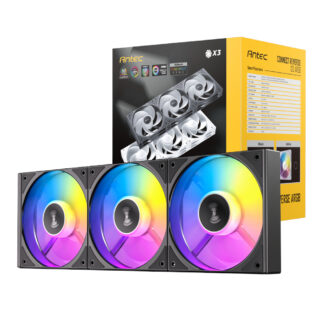 Connect 120 Reverse ARGB PWM Fan 3 Pack - Black by Antec