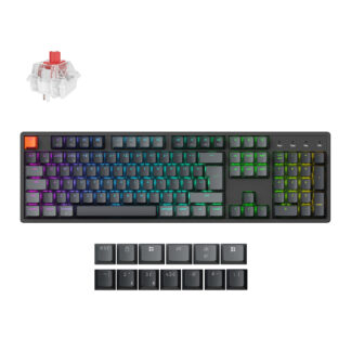 K10 QMK Full-size RGB Wireless Custom Mechanical Keyboard V.2 (Super RED Switch) - Black by Keychron