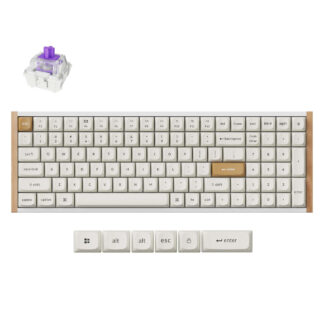 K4 HE 96% Magnetic Switch Hot-Swap RGB Wireless Keyboard White (Wood + Aluminium) by Keychron