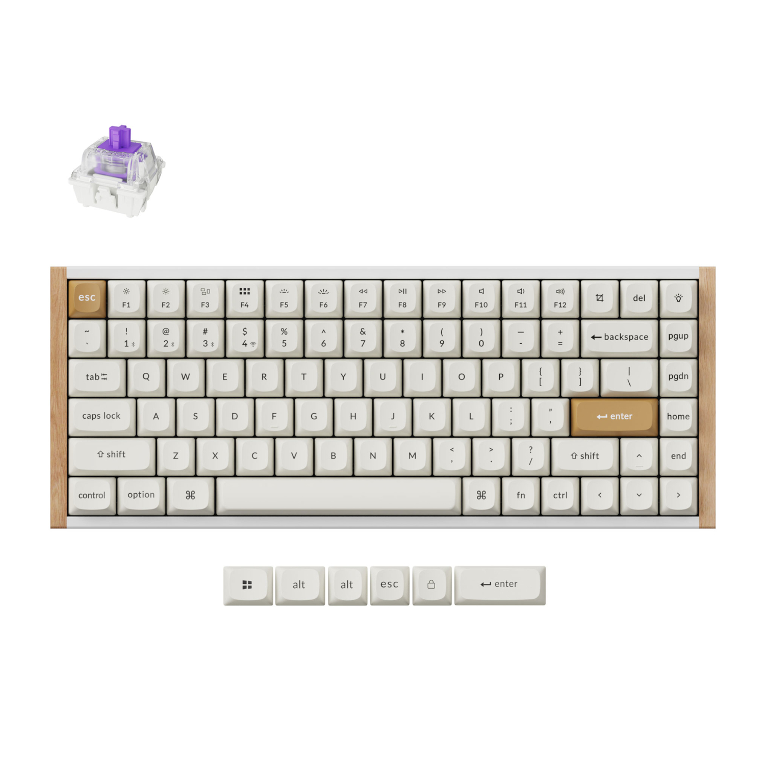 K2 HE Wireless Special Edition Magnetic Custom Keyboard | NEBULA Switch - White by Keychron