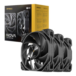 NOVA 120 PWM Fan 3 Pack with Speed Controller - Black by Antec