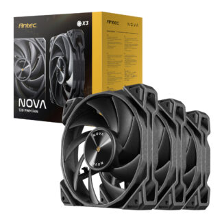 NOVA 120 PWM Fan 3 Pack with Speed Controller - Black by Antec