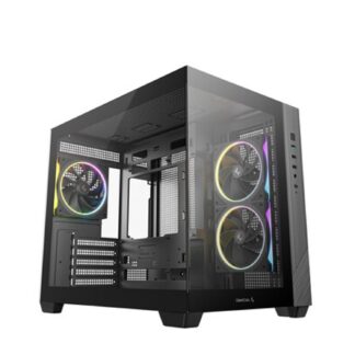 CG330 3F Panoramic Dual-Chamber Micro-ATX Gaming Chassis - Black by DeepCool