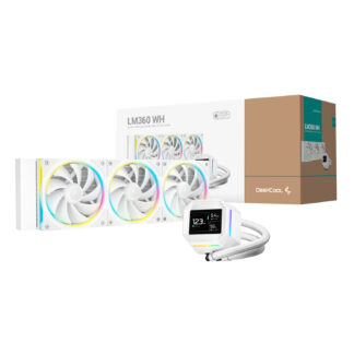 LM360 ARGB 360mm AIO CPU Liquid Cooler - White by DeepCool