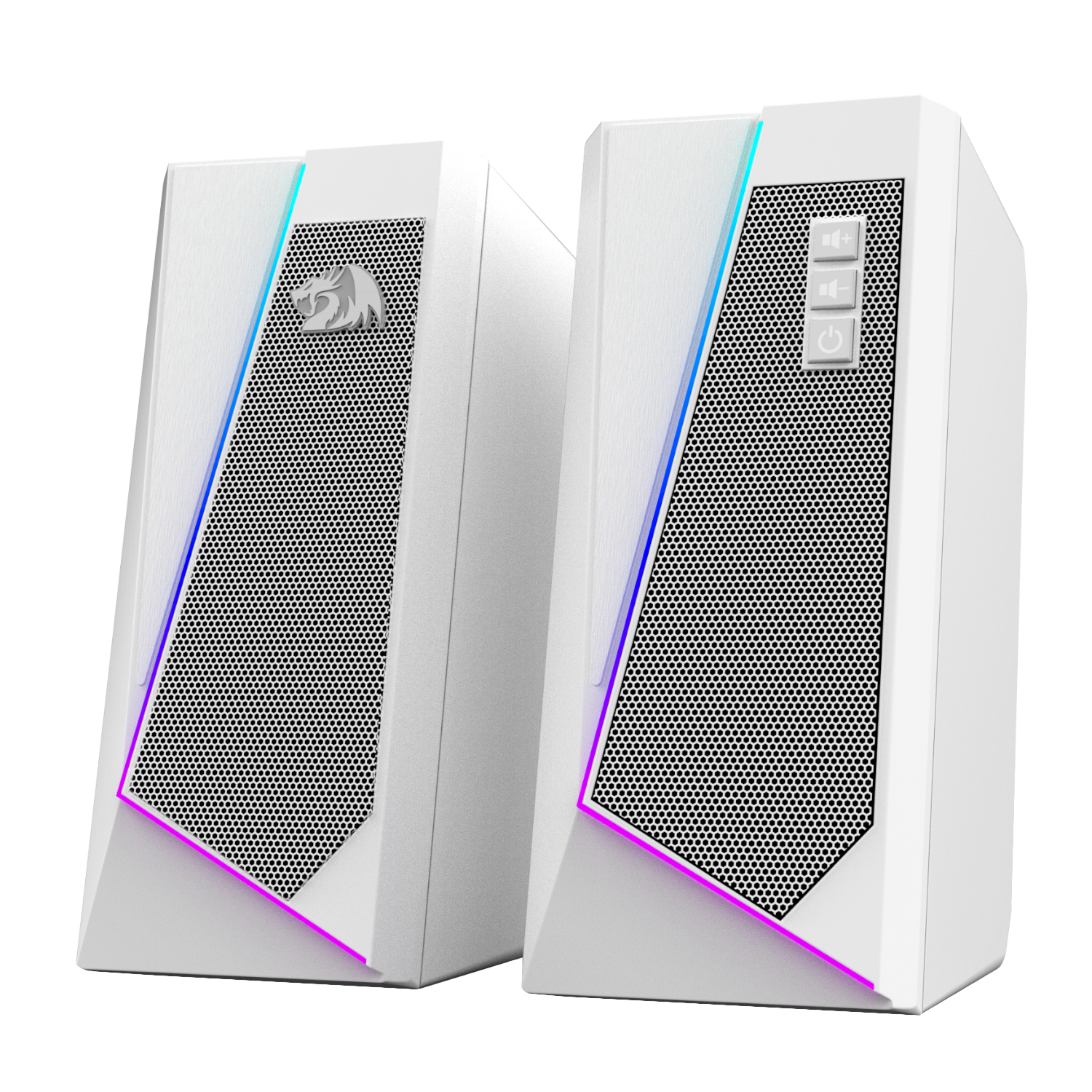 GS20W ANVIL 3W 2.0 RGB Stereo Desktop PC Speakers - White by REDRAGON