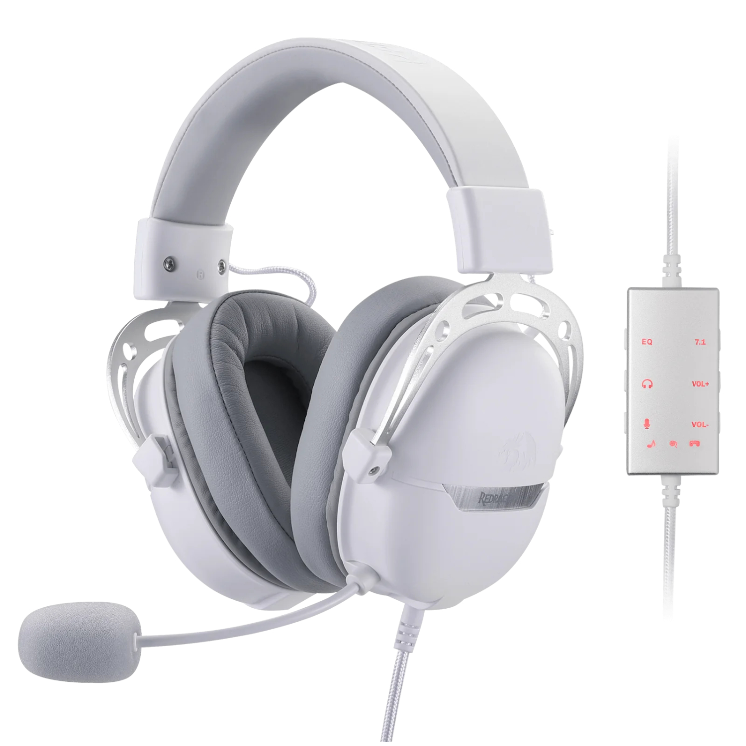 Over-Ear AURORA Gaming Headset - White by REDRAGON