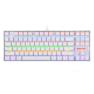 KUMARA Mechanical 87 Key|RGB Backlit Gaming Keyboard - White by REDRAGON