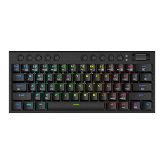 Horus Mini Pro 61Key Wireless Bluetooth Red Switch RGB Low Profile Gaming Mechanical Keyboard - Black by REDRAGON