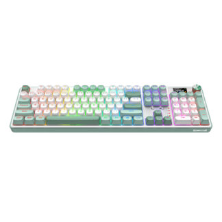 WYVERN K761 Pro Full-size RGB Wireless Mechanical Gaming Keyboard - White/Green by REDRAGON