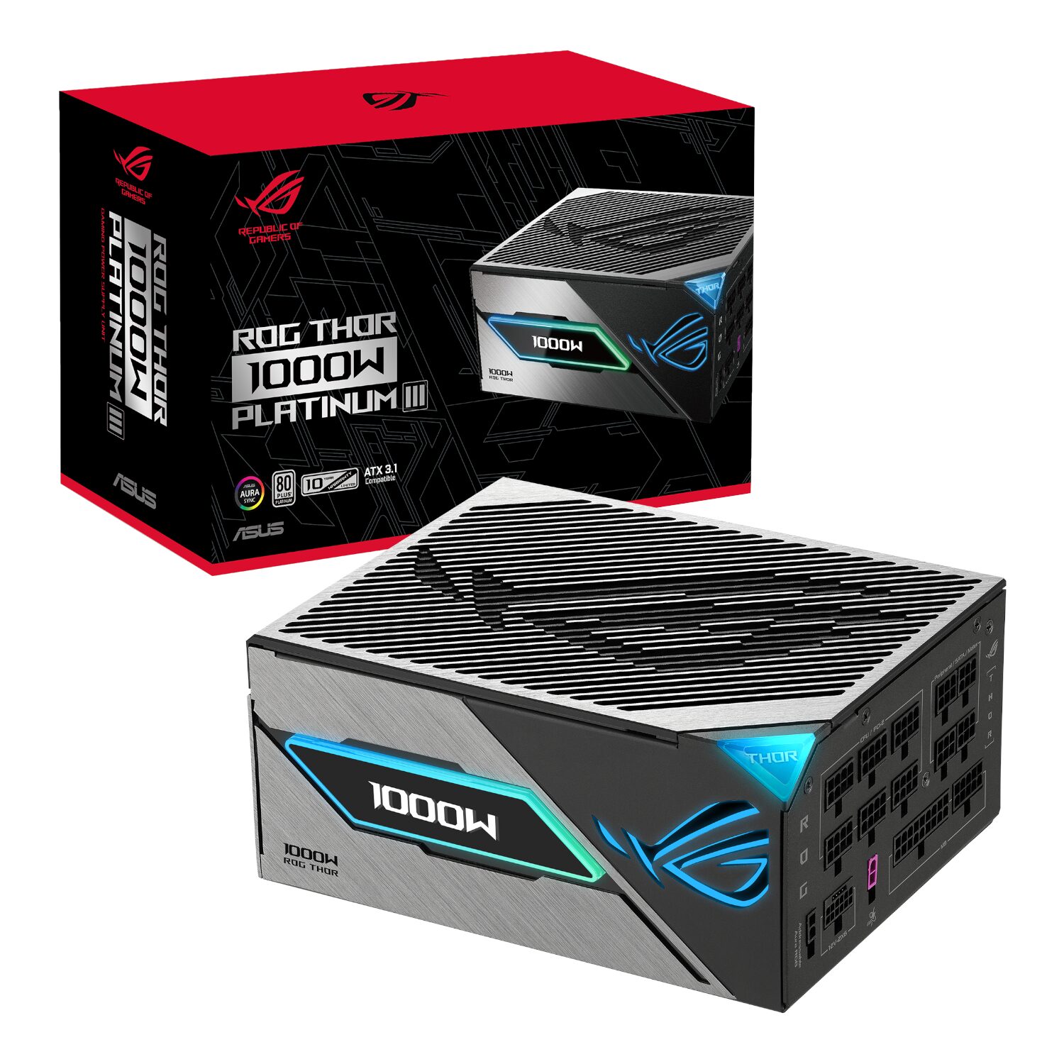ROG Thor 1000W Platinum III 80PLUS Gold Modular Power Supply by Asus