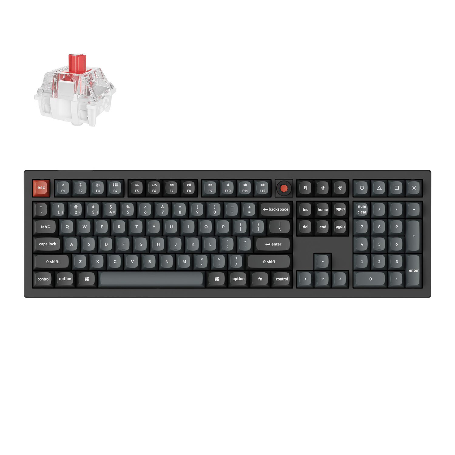 V6 Ultra 100% 8K Red Switch Hot-Swappable Gateron Jupiter RGB Wireless Keyboard by Keychron